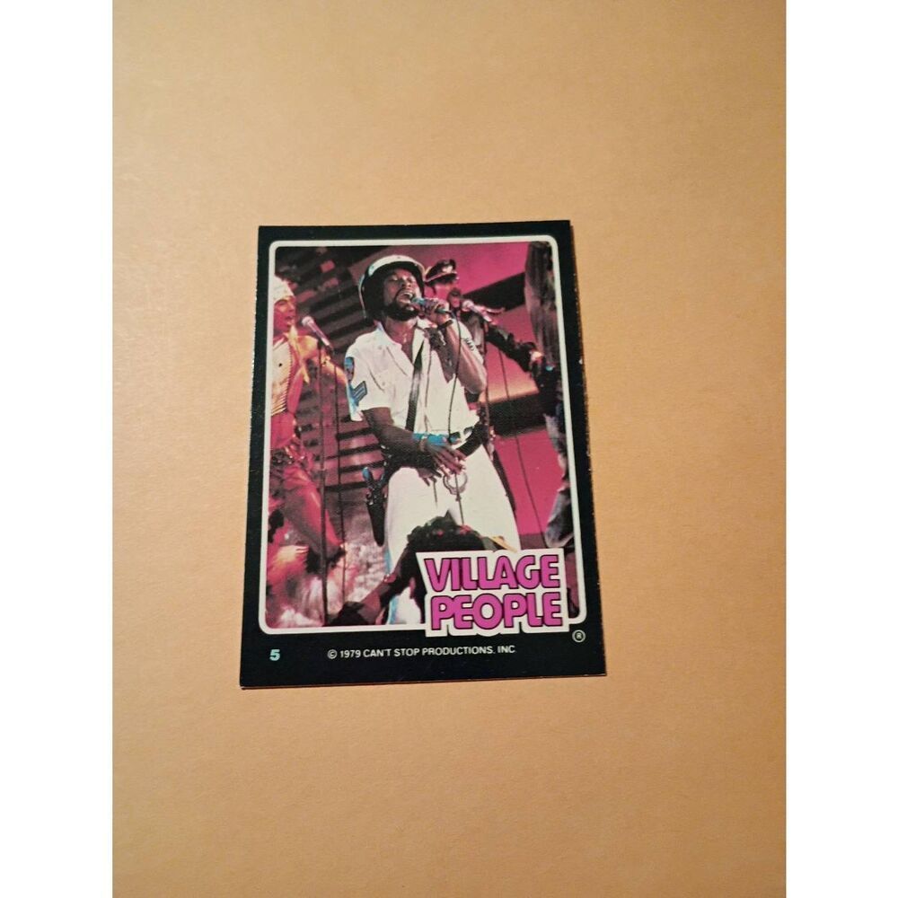Vintage 1979 Village People Trading Card #5 Disco Era Vintage Music Collectible